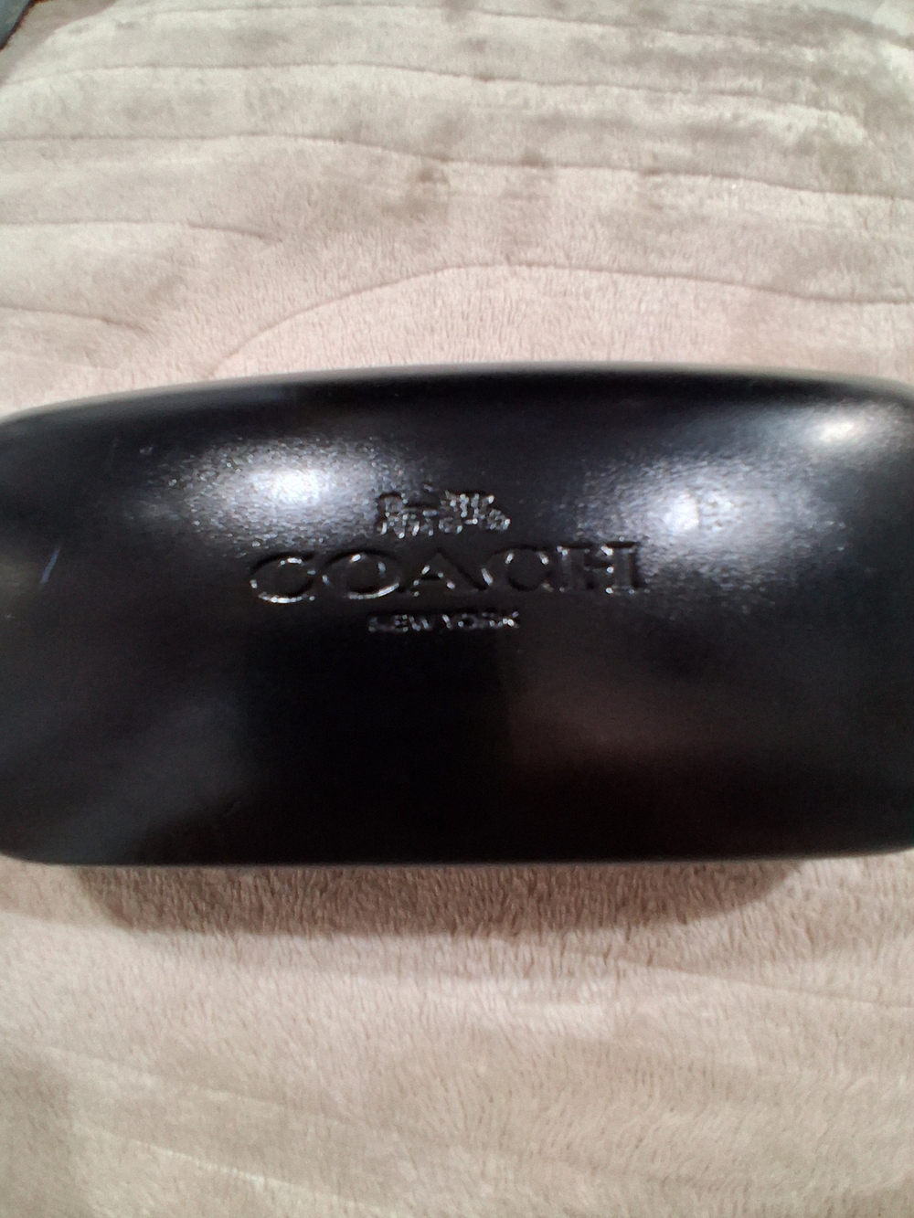 Coach Black Sunglasses Case with Embossed Logo